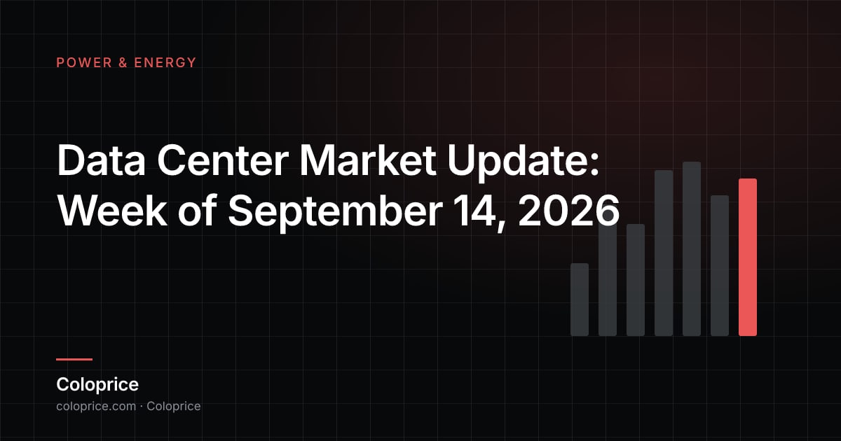 Data Center Market Update: Week of September 14, 2026