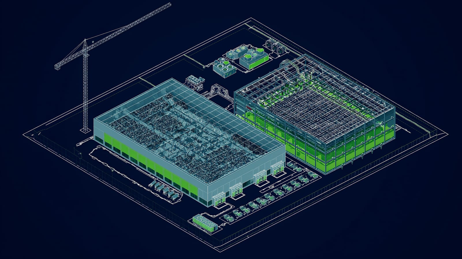 Data Center Valley (Ekibastuz) — schematic illustration